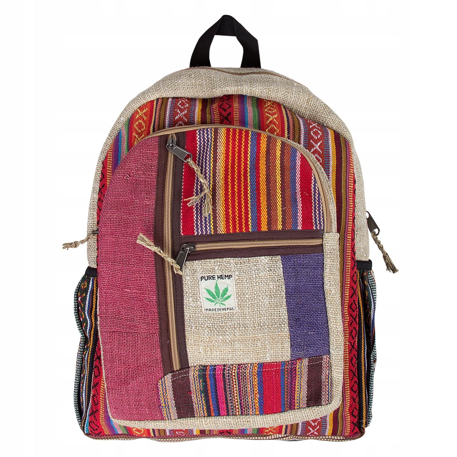 CITY BACKPACK WITH HEMP HIKING STRIPES Brand no brand