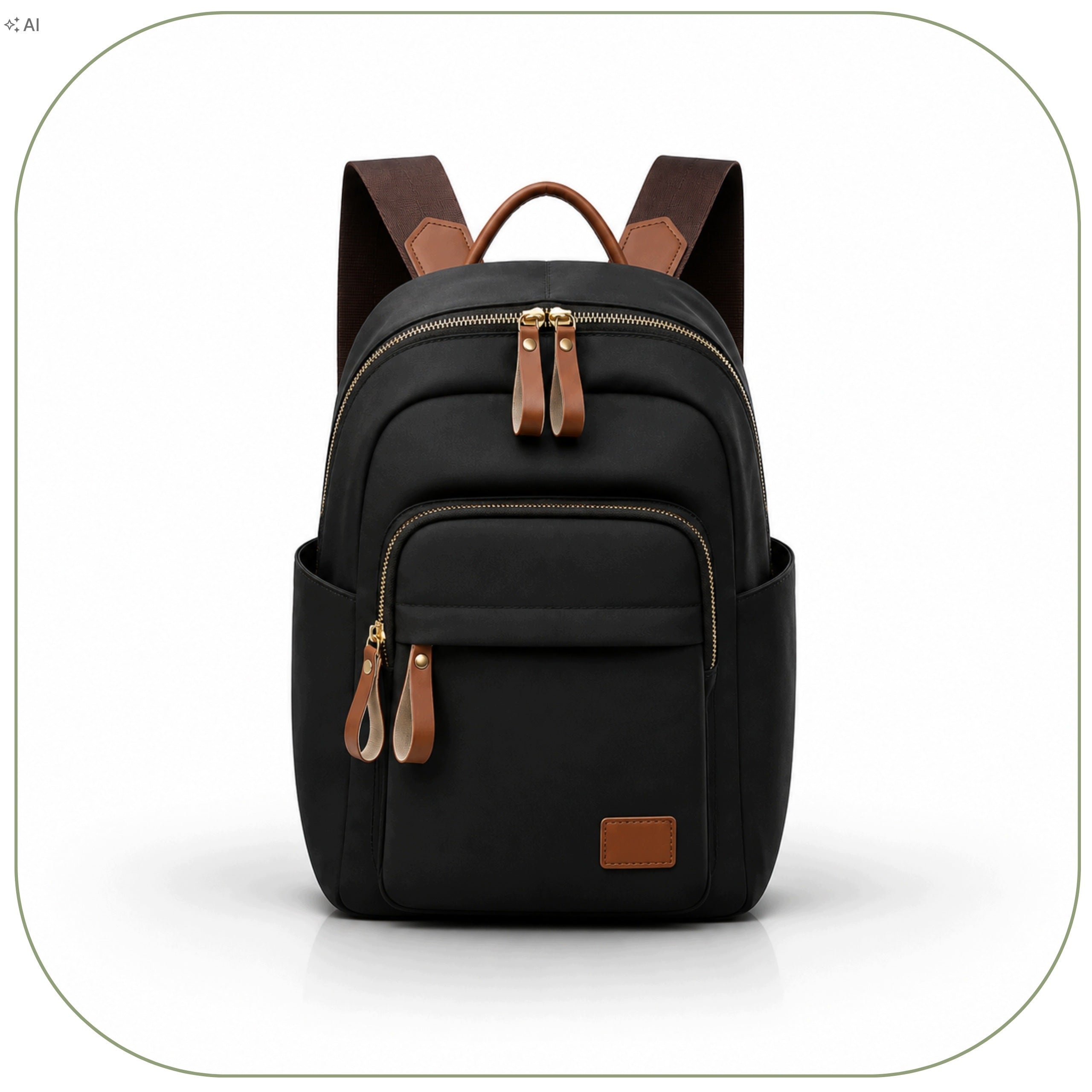 CITY BACKPACK WOMEN OXFORD school A4 light black NYLON Packaging status original