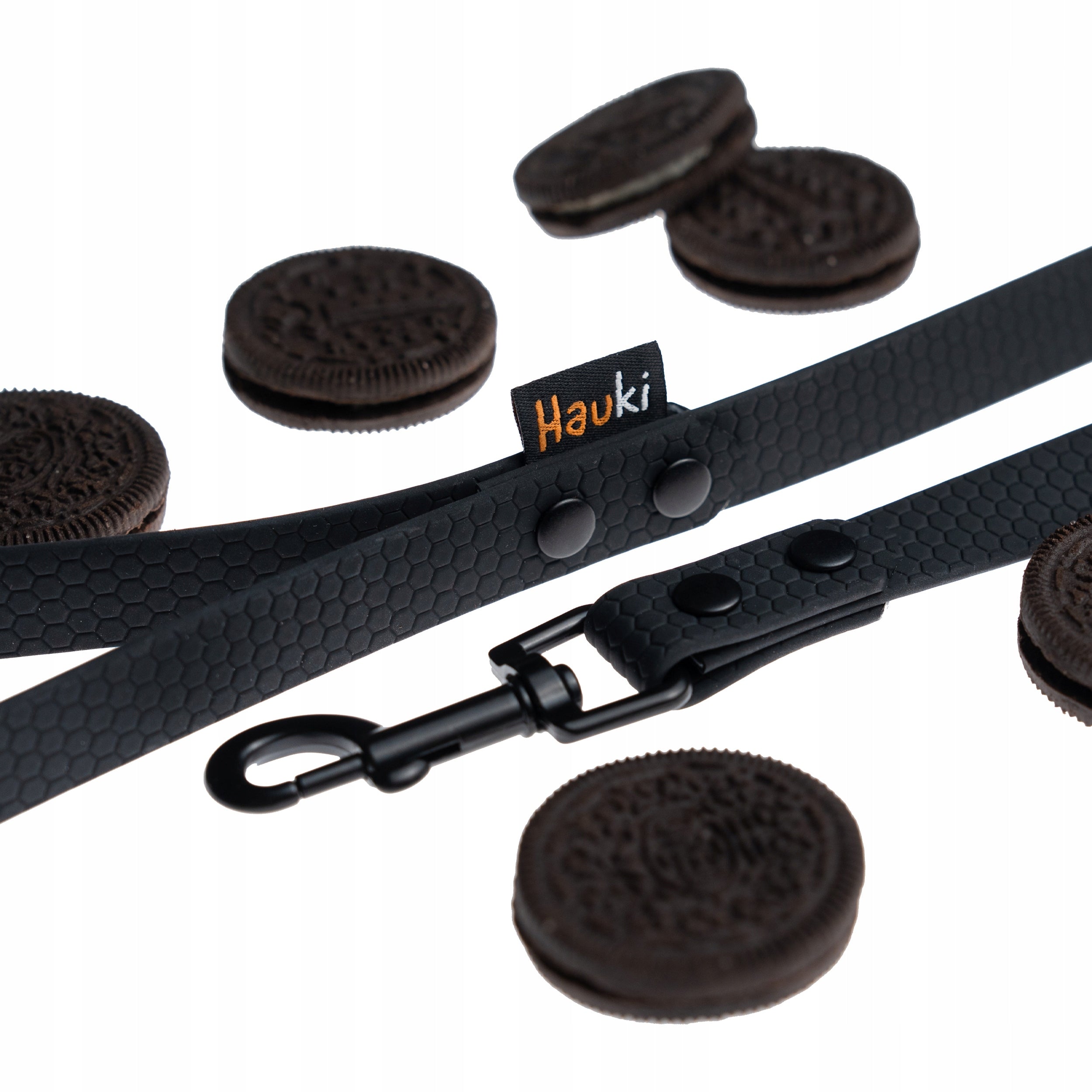 CITY LEASH FOR BIG DOG 5M. TRAINING ROPE FOR DOG. BLACK. HEXA Packaging status original