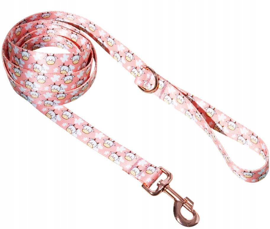 CITY LEASH FOR BIG DOG PINK FUDGE 300cm 3m tape width 2,5cm