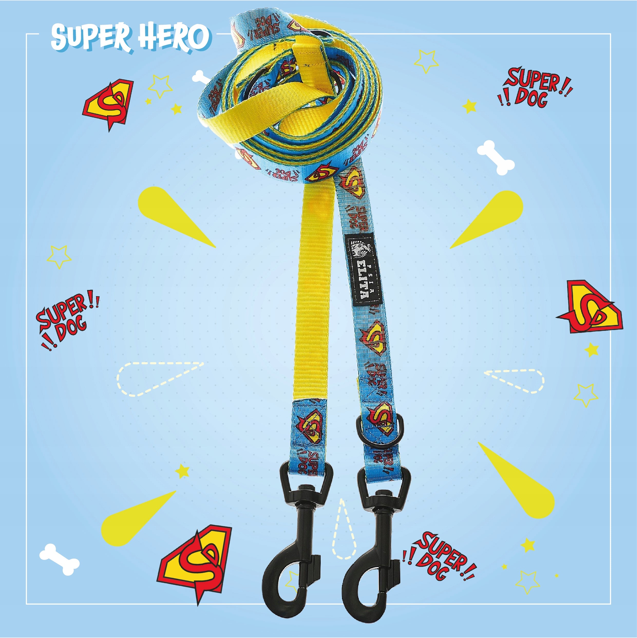 CITY LEASH SUPER DOG STRONG RESISTANT 170 CM Material tape