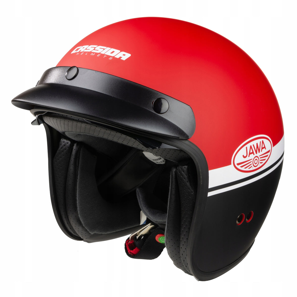 CITY RED JAWA HELMET CASSIDA WITH VISOR AND EYEPIECE M Manufacturer Cassida