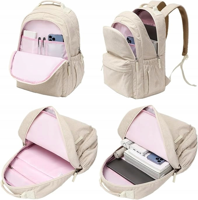 CITY SCHOOL BACKPACK FOR WOMEN ANTI-THEFT POCKET BEIGE Manufacturer code 5908455609470