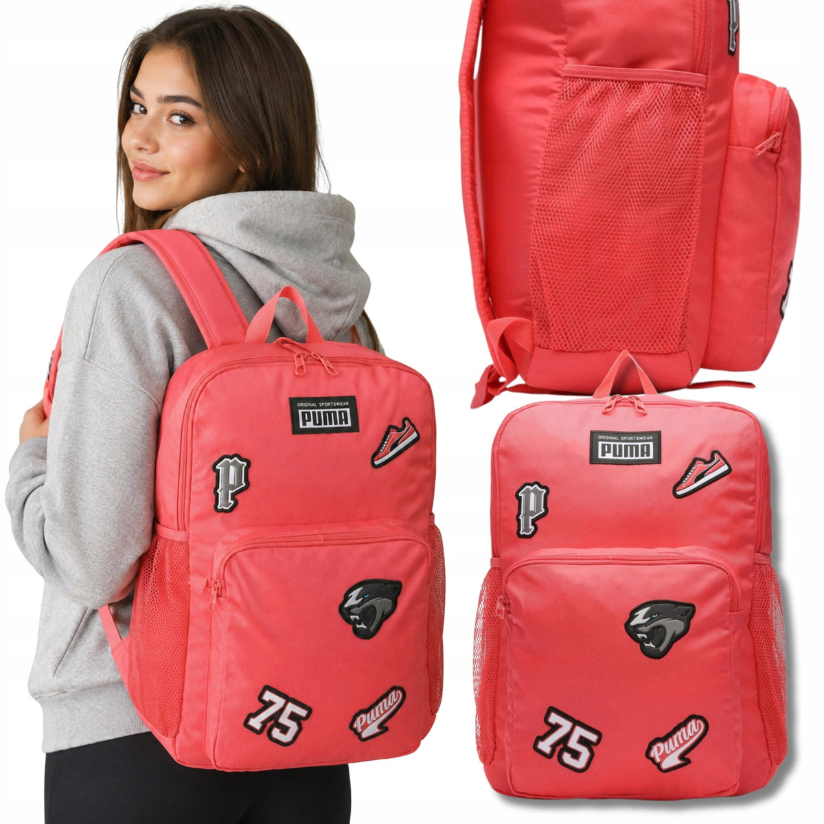 CITY SCHOOL BACKPACK WOMEN'S SPORTS ROOMY TRAVEL PUMA A4 SOLID