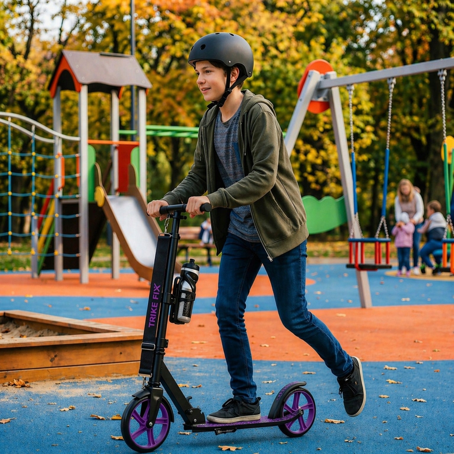 CITY SCOOTER FOLDING TWO-WHEELED LIGHT FOR CHILDREN AND ADULTS BRAKE Frame aluminum