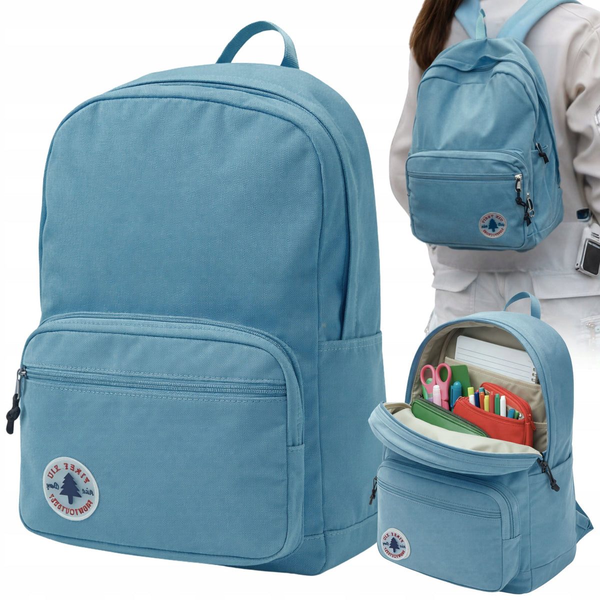 CITY YOUTH SCHOOL BACKPACK FOR SCHOOL LIGHTWEIGHT WATERPROOF BLUE