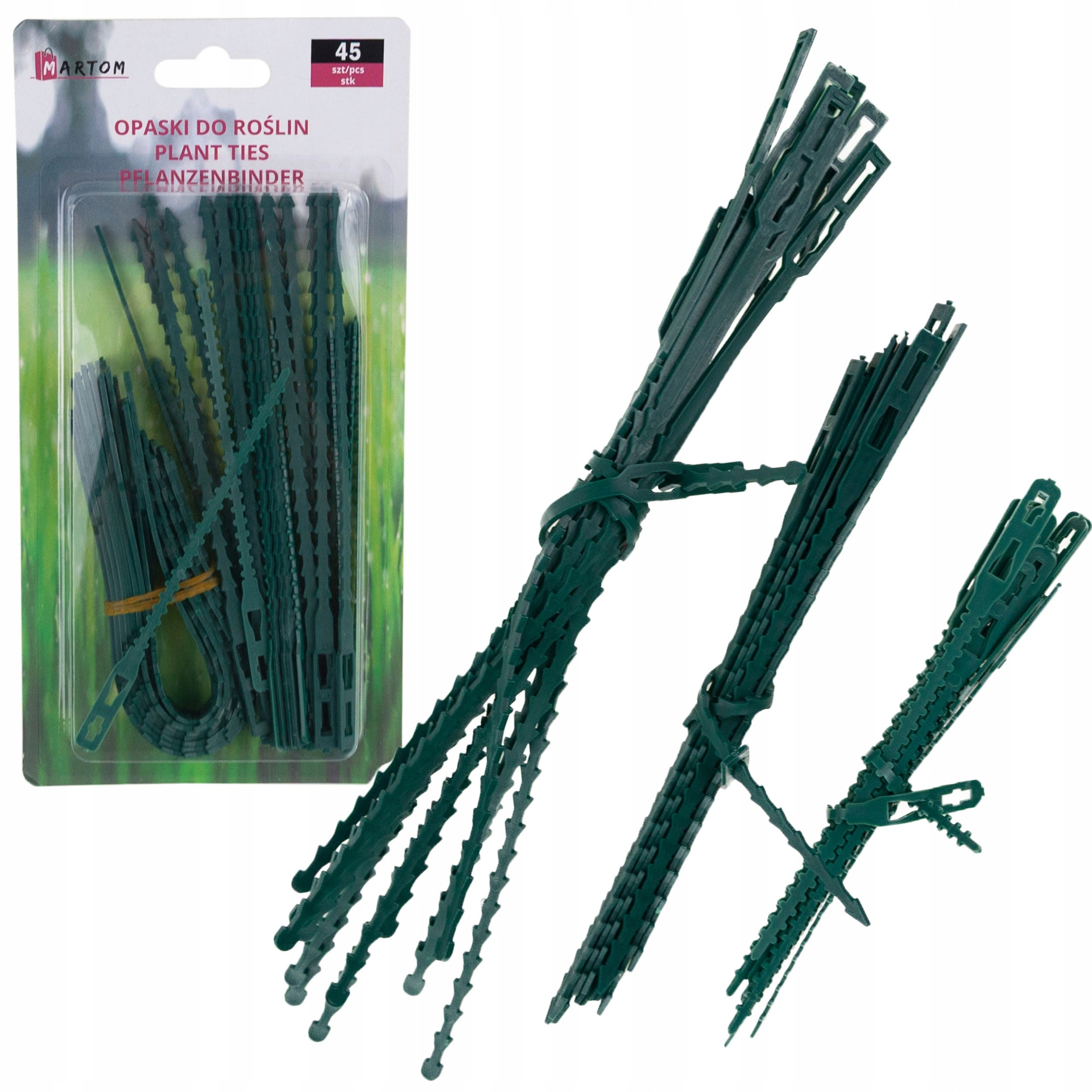 CLAMP BANDS PLANT CLIPS POLE FIXING STEMS 45pcs 3 sizes Packaging status original
