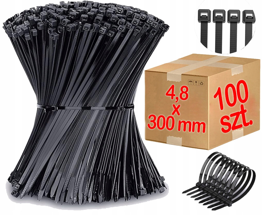 CLAMP BANDS TRITITE VERY STRONG CABLE TRICKS 4,8 x 300 mm 100 pcs. Brand PAKO