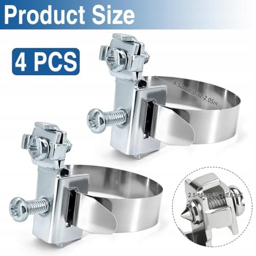CLAMP FOR STAINLESS STEEL GROUND PIPE GALVANIZED 8 52 MM 4 PCS. Manufacturer code Nieoznaczona
