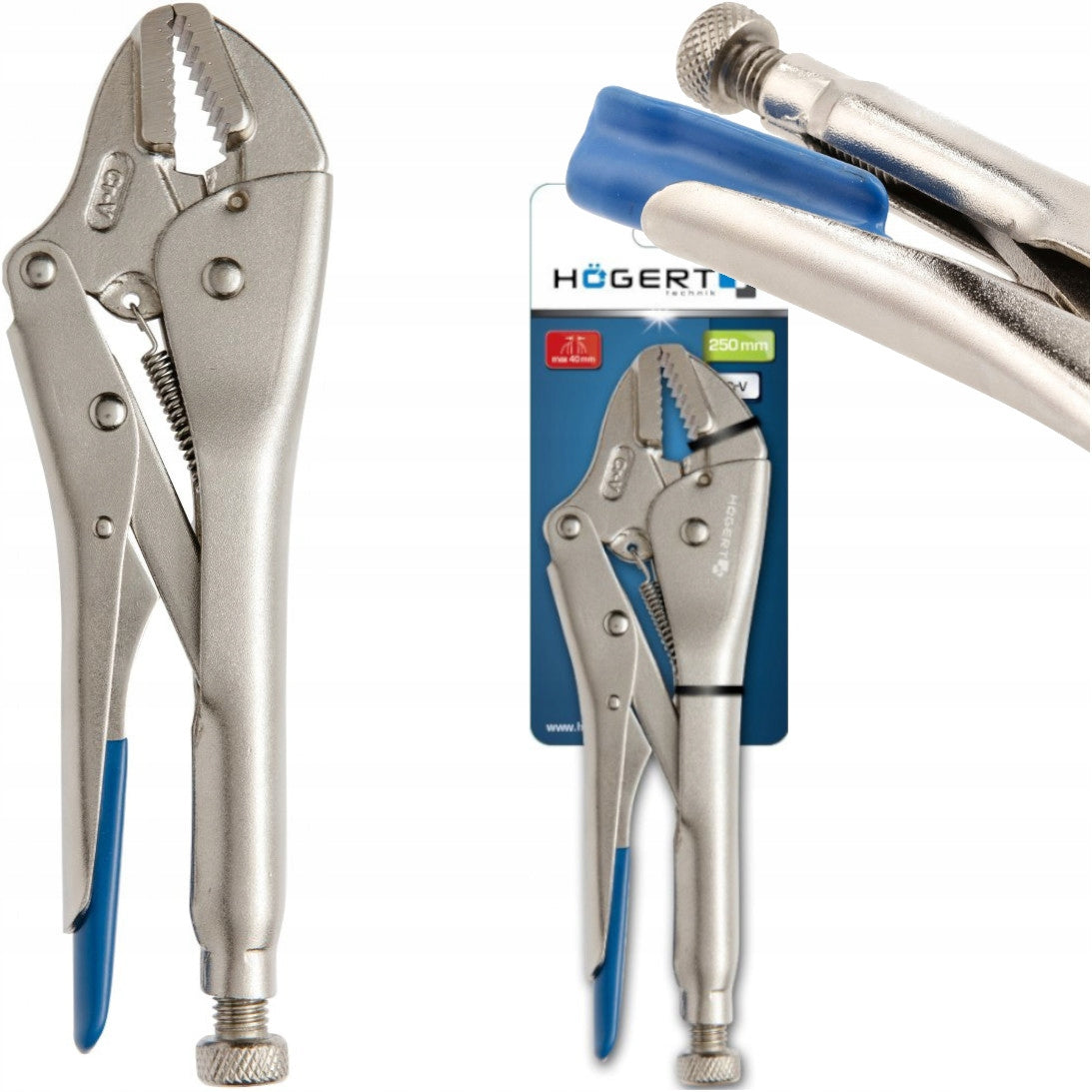CLAMP PLIERS 250MM STRAIGHT JAWS