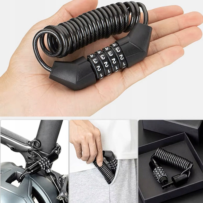 CLASP BICYCLE SECURITY LOCK CABLE FOR BICYCLE SCOOTER CIPHER CODE Kind cord