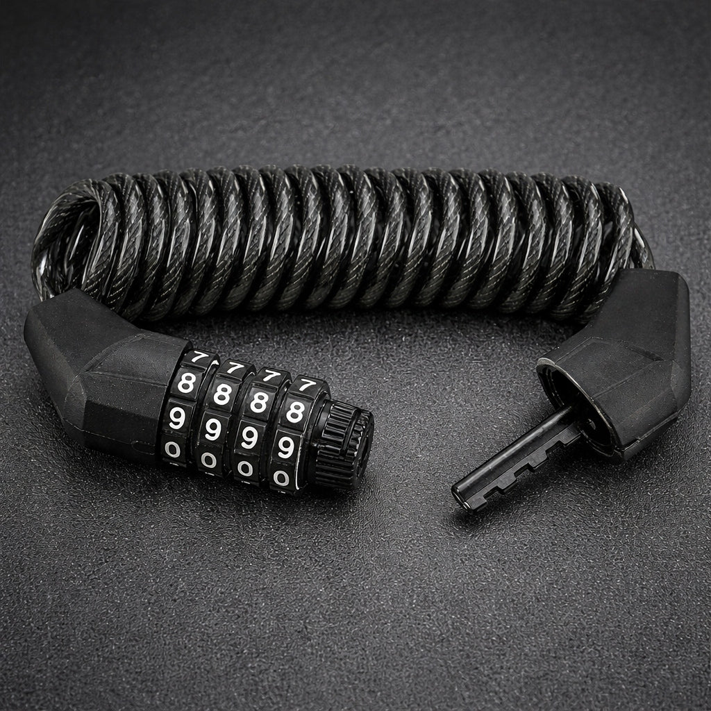 CLASP BICYCLE SECURITY LOCK CABLE FOR BICYCLE SCOOTER CIPHER CODE Manufacturer code T512