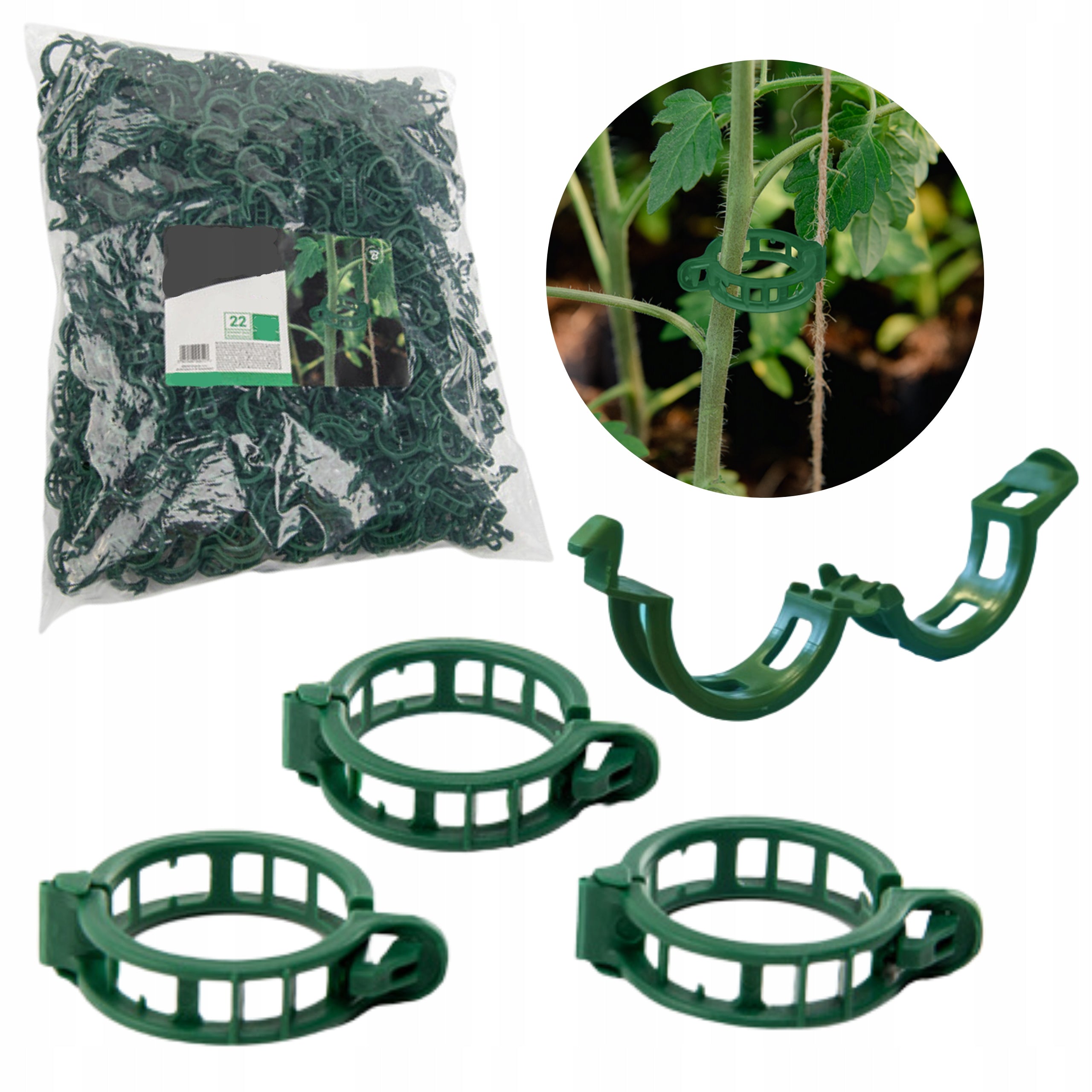 CLASPS CLIPS FOR STEMS OF TOMATOES BEANS SHOOTS HOLDERS PAPER CLIPS 100PCS Manufacturer code Zapinki mocowanie łodyg winogron wytrzymałe
