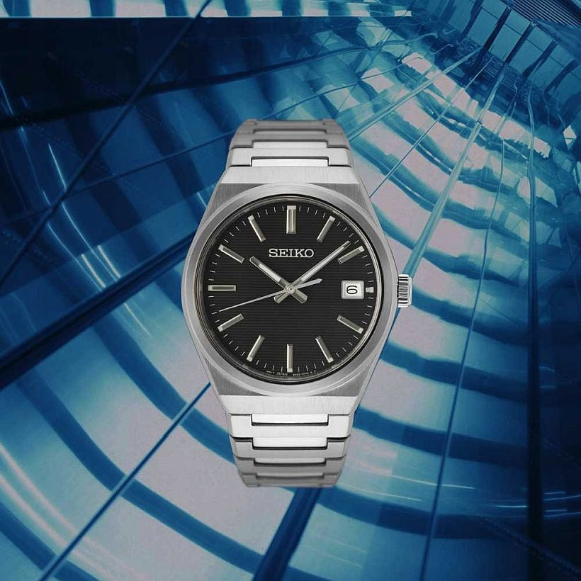 CLASSIC MEN'S WATCH SEIKO SUR557P1 SLIM CASE DATE SAPPHIRE LUMA WR100 Brand Seiko