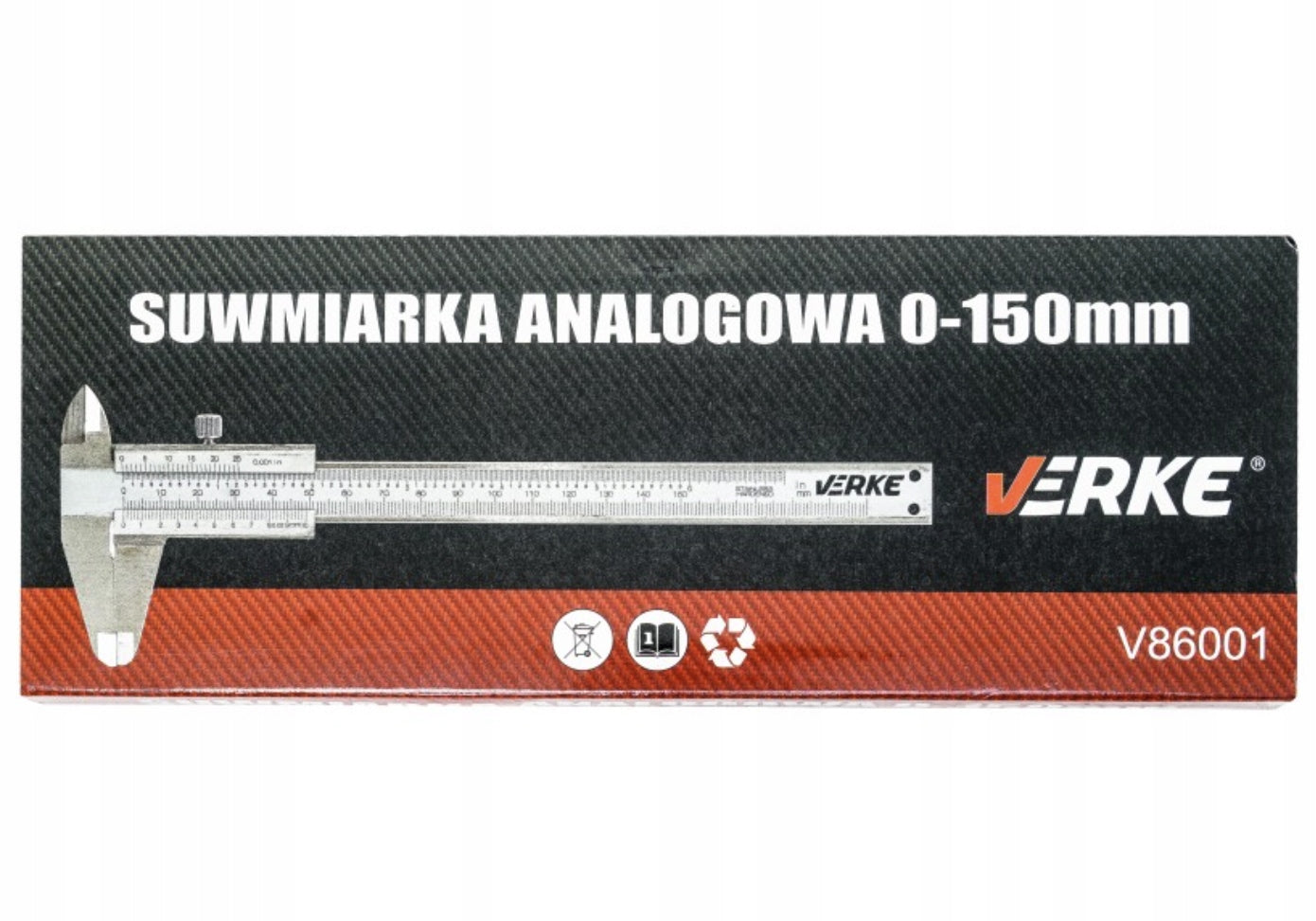 CLASSIC METAL ANALOG CALIPER 150 mm VERKE Manufacturer code V86001