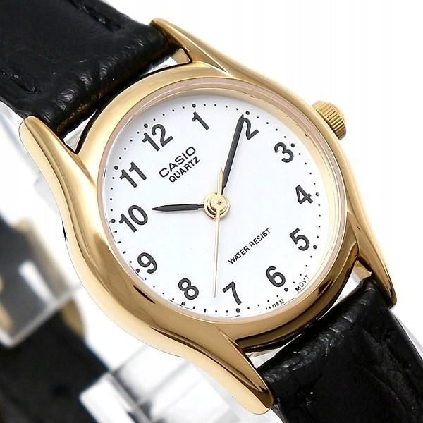 CLASSIC RETRO WOMEN'S WATCH CASIO LTP-1154PQ-7BEG NUMBERS ON STRAP 19mm