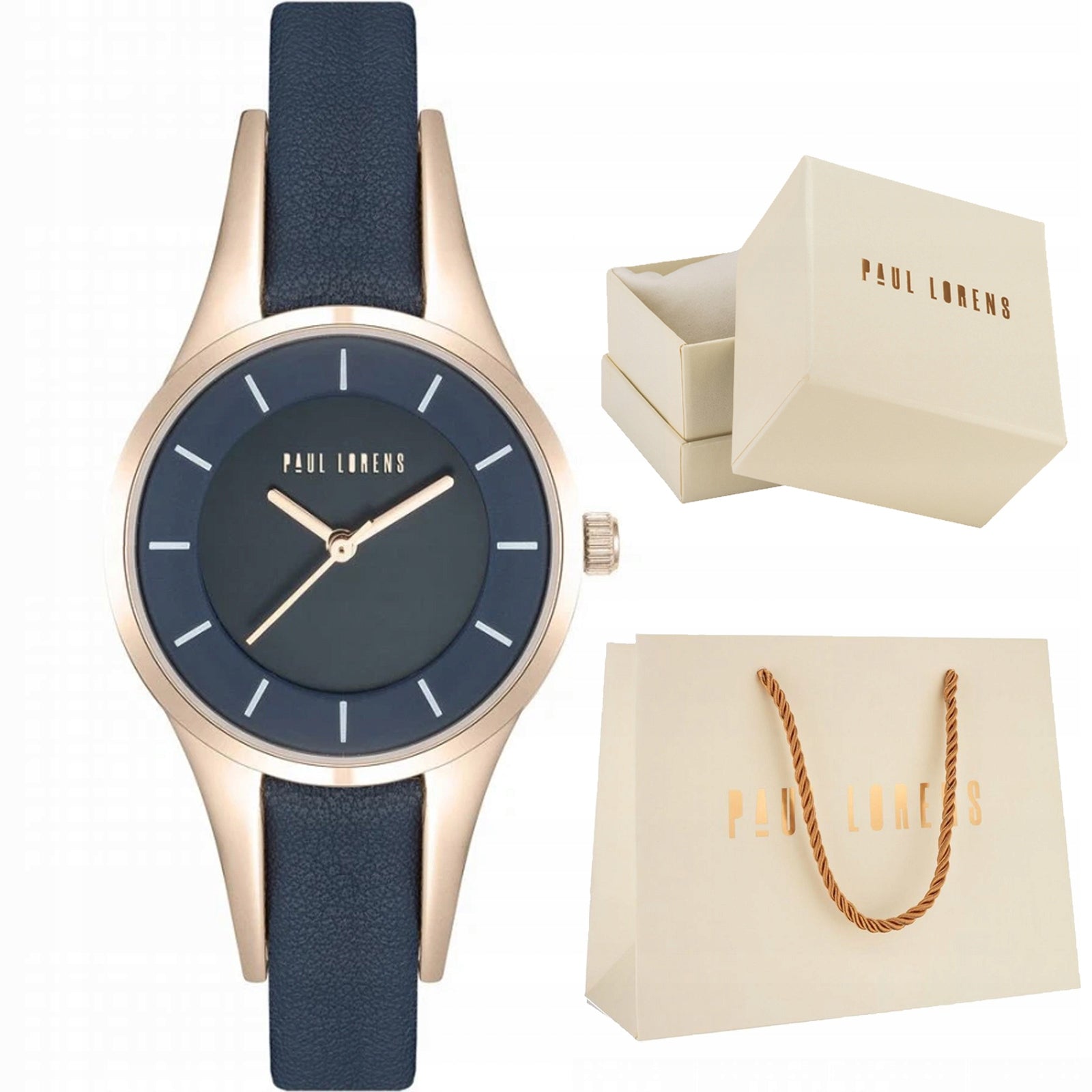 CLASSIC quartz women's watch Paul Lorens 8154A-6F3 LEATHER STRAP