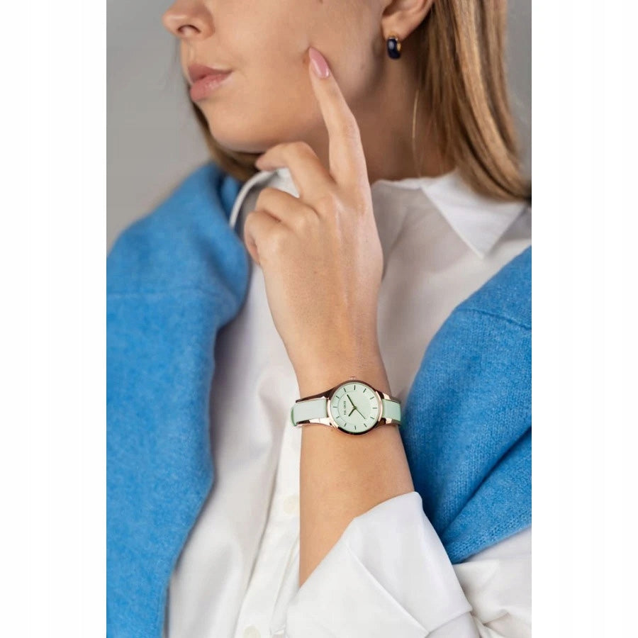 CLASSIC quartz women's watch Paul Lorens 8154A-6F4 LEATHER STRAP Packaging status original