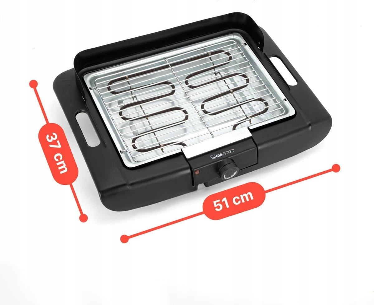 CLATRONIC BQ 3507 TRADITIONAL ELECTRIC TABLE GRILL PORTABLE 2000W Packaging status original