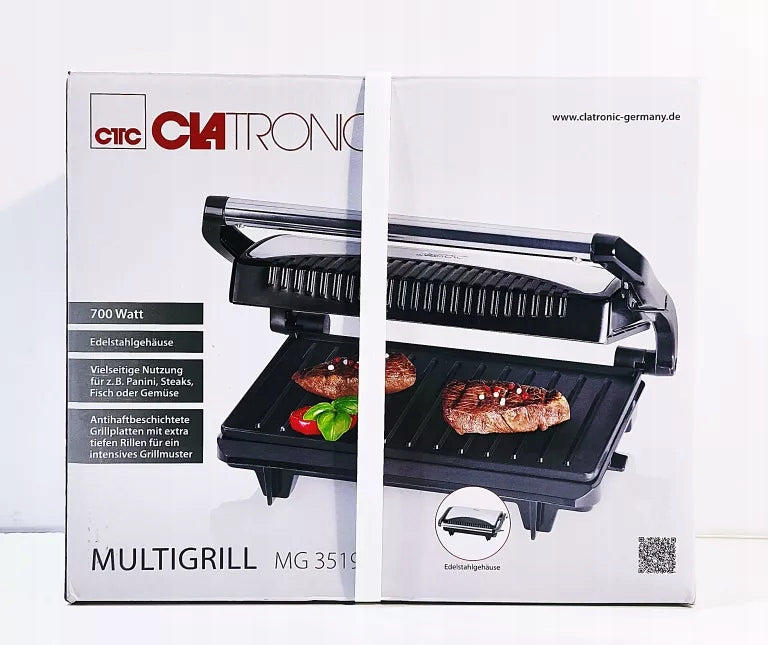 CLATRONIC MG 3519 BLACK 700 W FOLDING ELECTRIC GRILL Model MG 3519