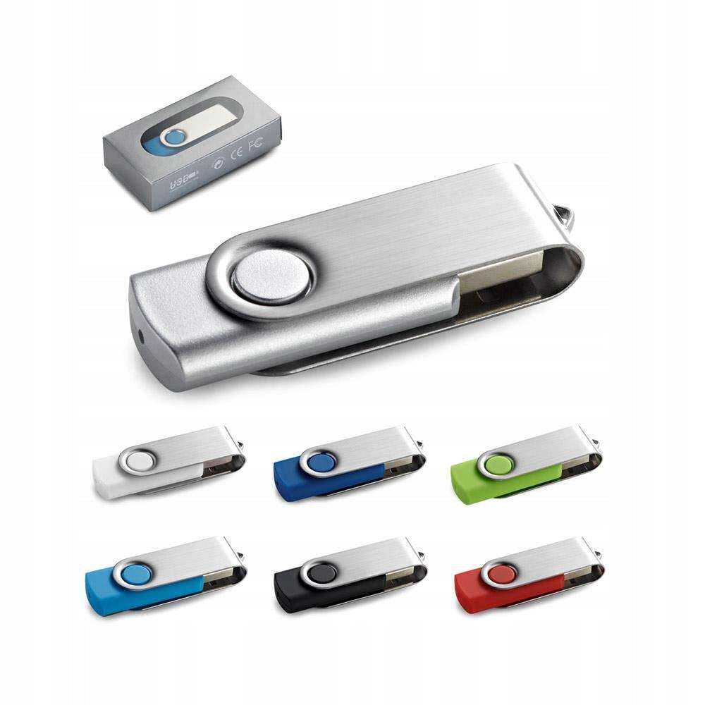 CLAUDIUS 4GB USB Flash Drive with Metal Clip Color silver