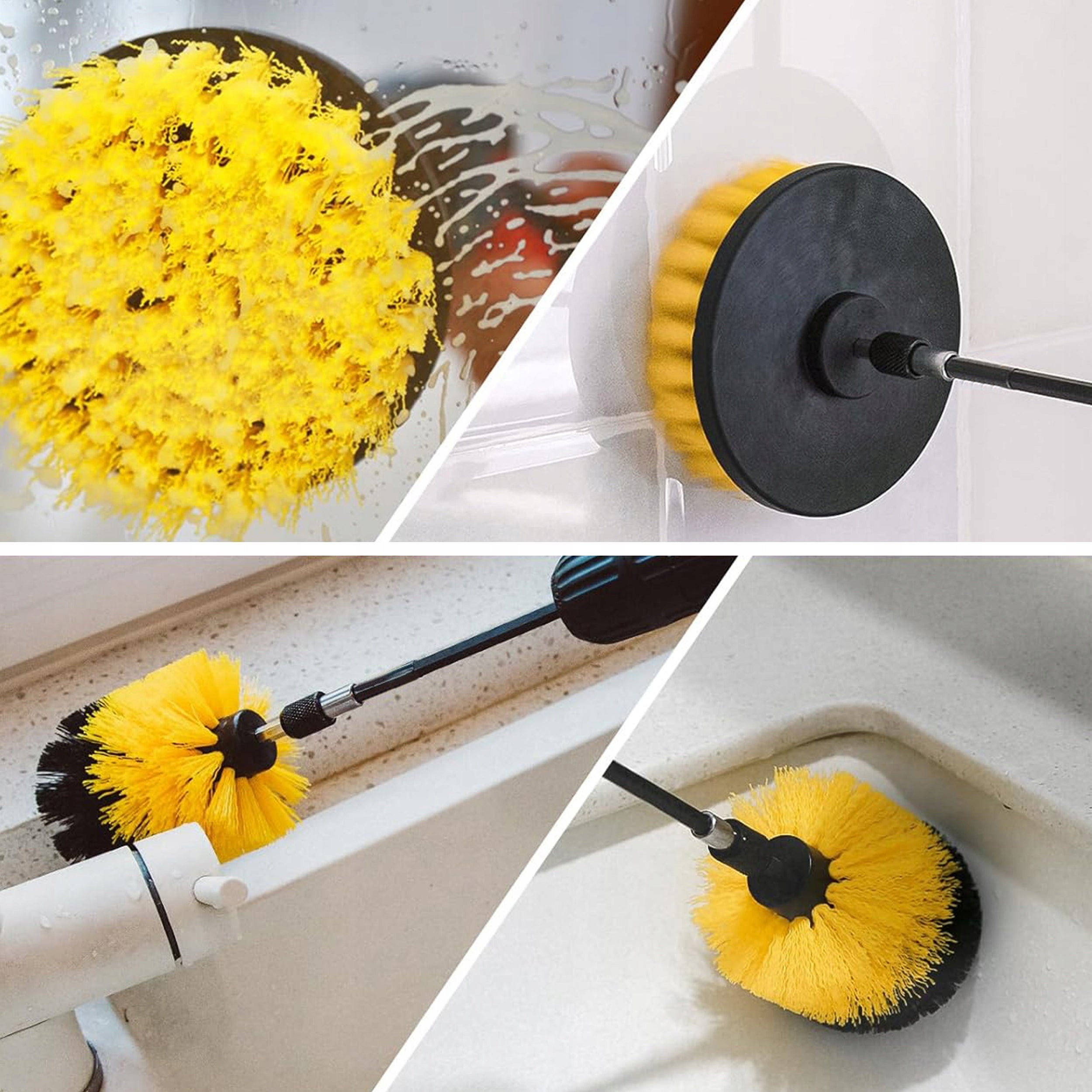 CLEANING BRUSH SET FOR DRILL SCREWDRIVER SPONGES AND PADS 22 pcs Brand Renew Force
