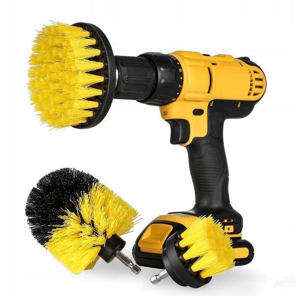 CLEANING BRUSHES FOR DRILL CARPET UPHOLSTERY SCREWDRIVER SET 3X Manufacturer no brand