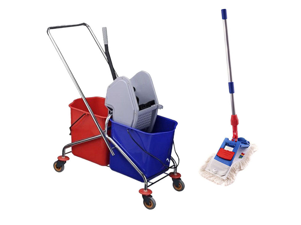 CLEANING KIT CLEANING TROLLEY 2X20L+MOP