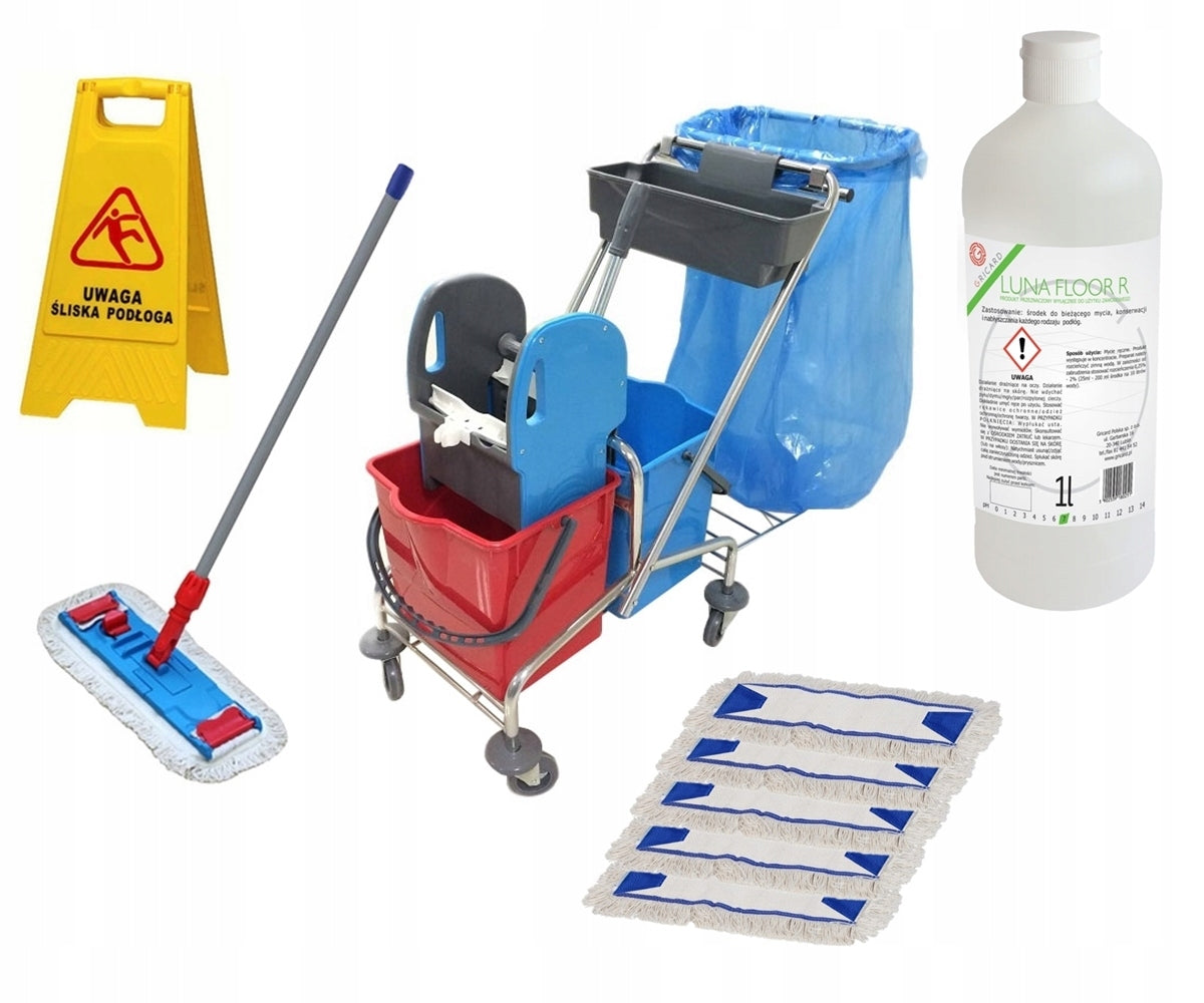 CLEANING KIT for MOP pads, trolley, BOARD, liquid