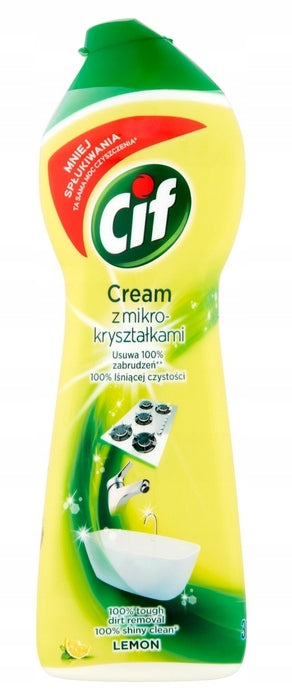 CLEANING MILK LEMON CREAM CIF YELLOW 300 G Packaging status original