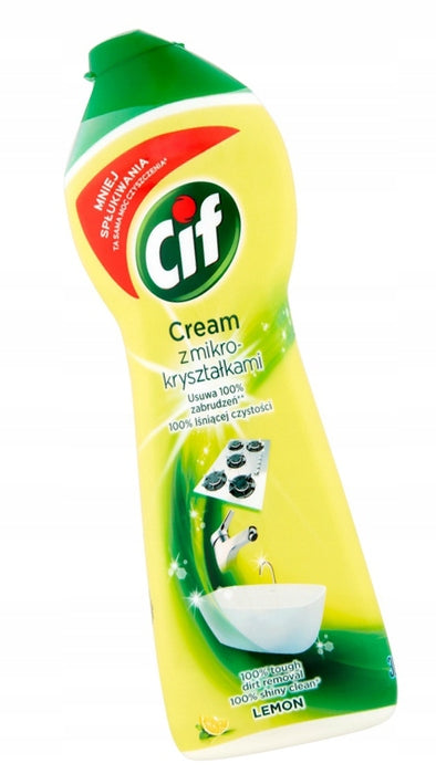 CLEANING MILK LEMON CREAM CIF YELLOW 300 G