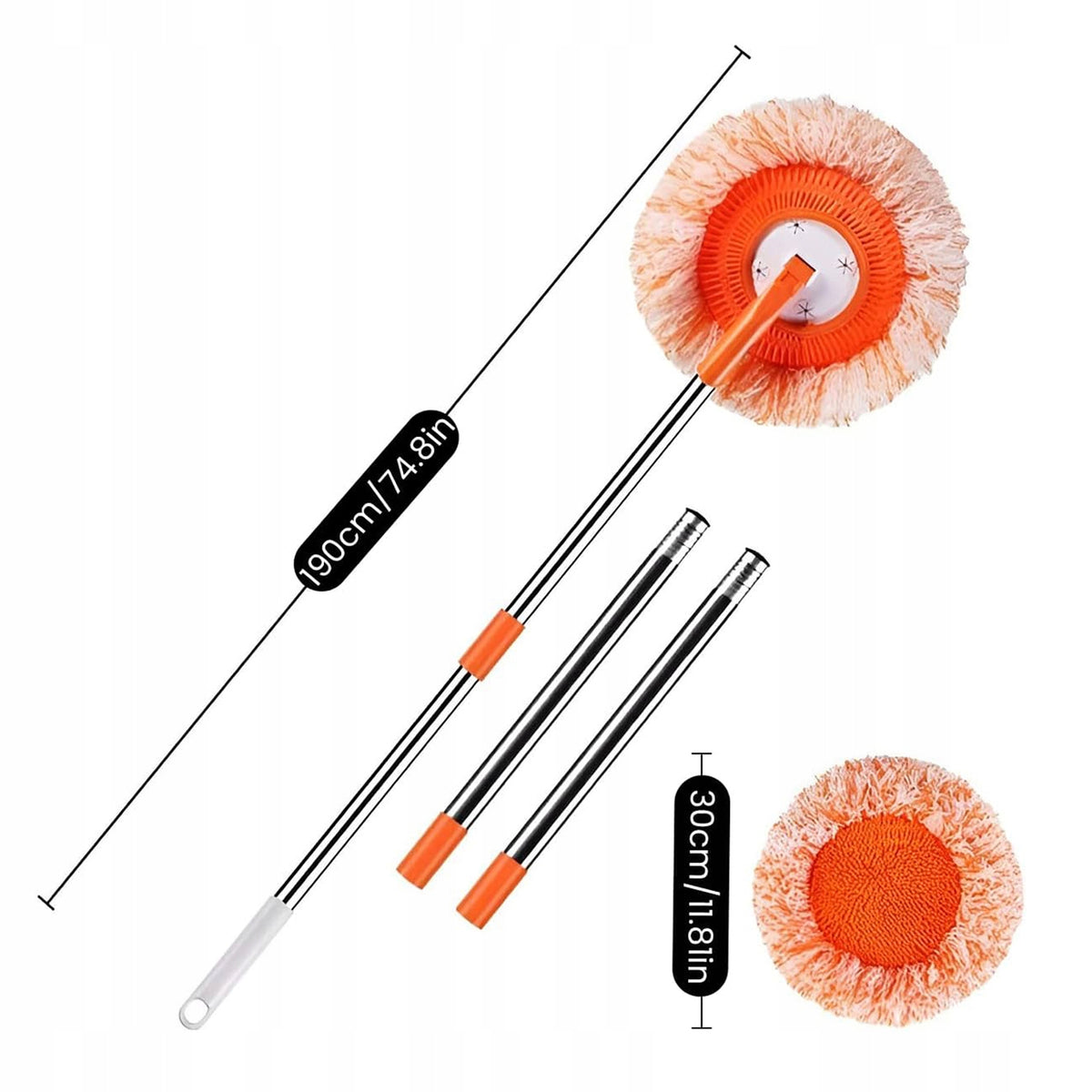 CLEANING MOP FOR BATHROOM TILES WALL 4x HEADS Manufacturer code 6HG1742OGTB