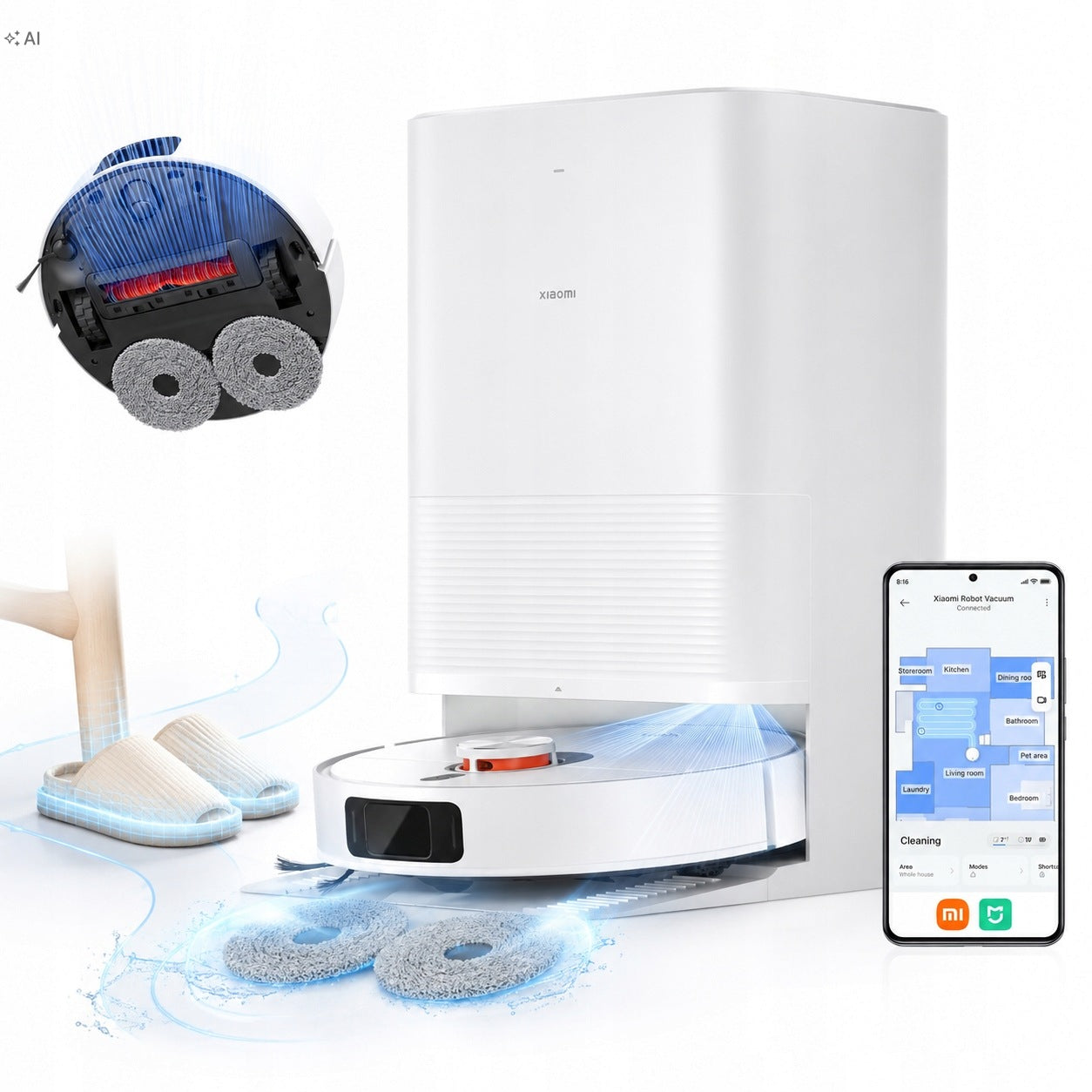 CLEANING ROBOT WITH MOPPING XIAOMI ROBOT VACUUM X0 PRO EU VACUUM CLEANER +MOP