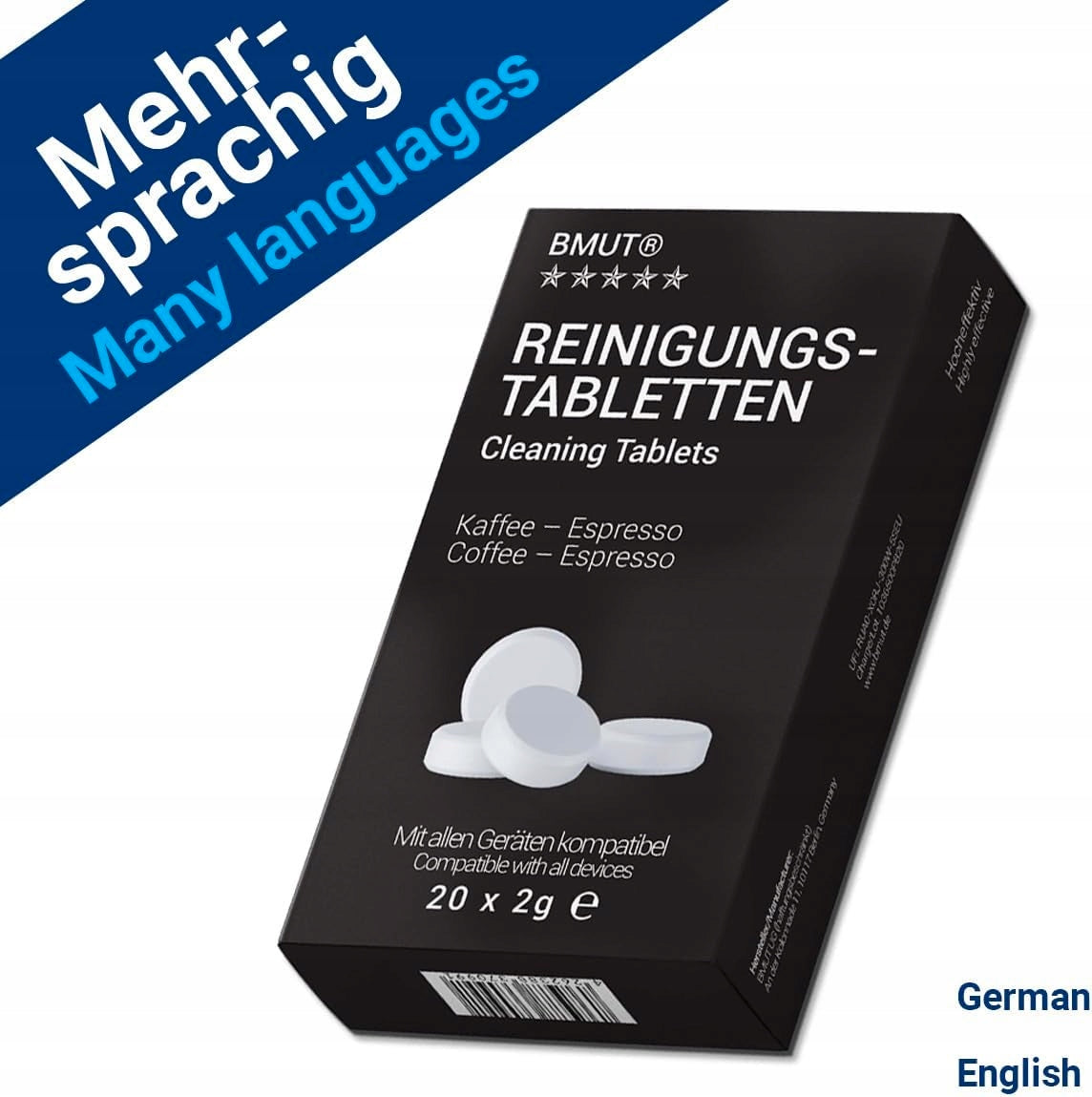 CLEANING TABLETS FOR COFFEE MACHINES 10 TABLETS WITHOUT PHOSPHATES Manufacturer code 0044747300924