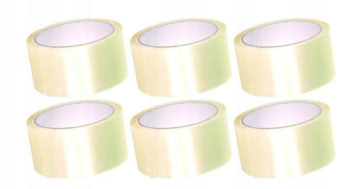 CLEAR ACRYLIC PACKING TAPE 48/60 6pcs