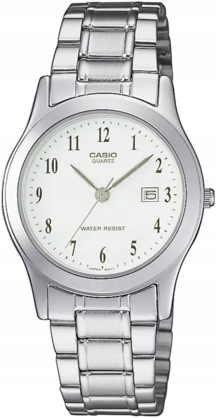 CLEAR AND ELEGANT WOMEN'S WATCH CASIO LTP-1141PA-7B WITH ARABIC NUMERALS