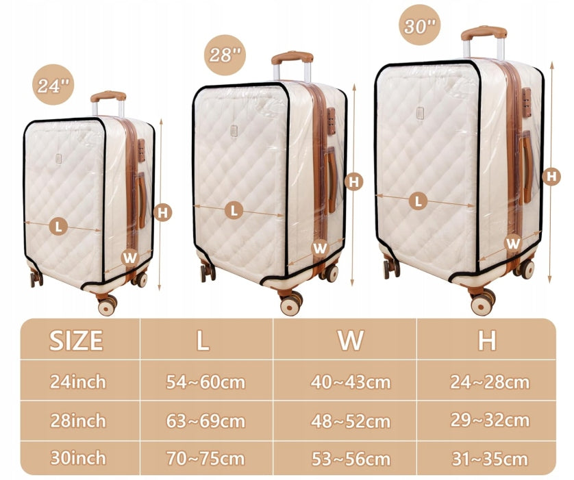 CLEAR CASE COVER SCRATCH RESISTANT LUGGAGE Color transparent