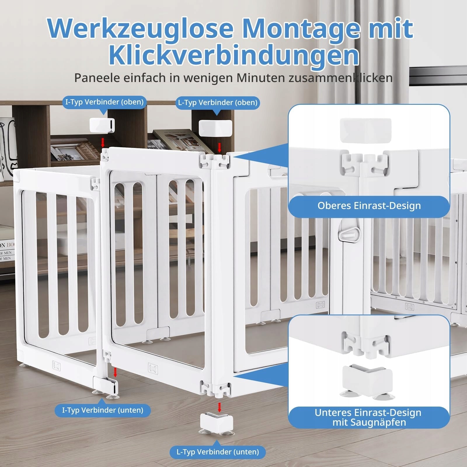 CLEAR PLAYPEN FOR BABY DOG ACRYLIC 10 PANELS EASY INSTALLATION 150X100 Trade name jak w opisie