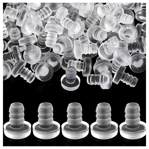 CLEAR RUBBER BUMPERS FOR DOOR FURNITURE 100PCS THREADED