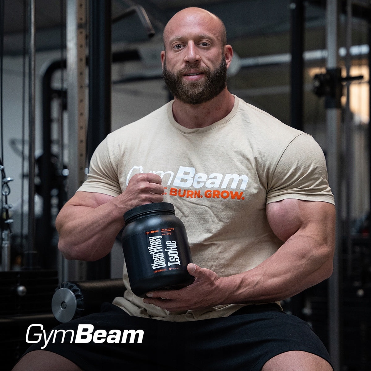 CLEAR WHEY ISOFUE WHEY ISOLATE CONDITIONER - GymBeam 1kg peach tea Brand GymBeam