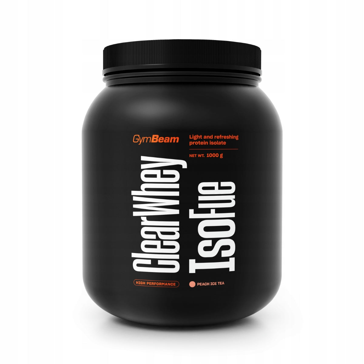CLEAR WHEY ISOFUE WHEY ISOLATE CONDITIONER - GymBeam 1kg peach tea