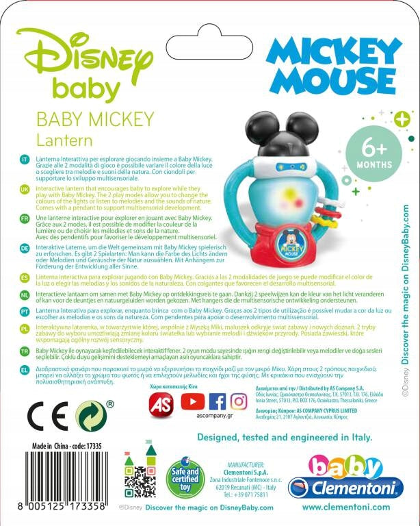 Clementoni Baby interaktyvus žibintas Baby Mickey Mouse