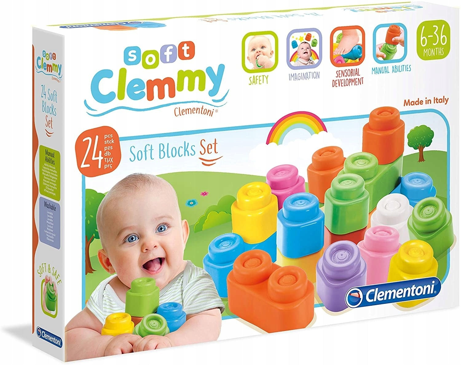 Gummiblöcke Clementoni Clemmy, 24 d. 