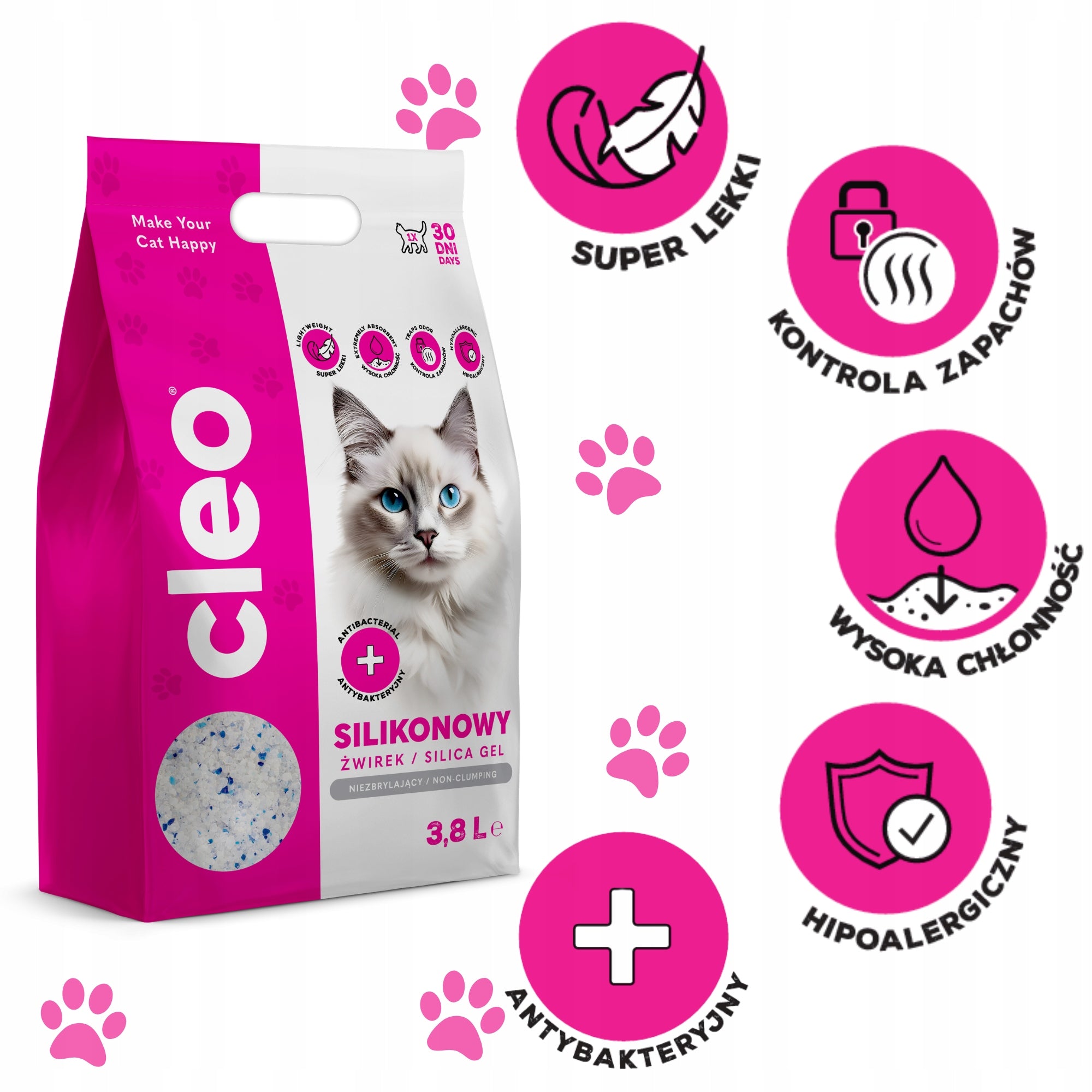 CLEO - Silicone Litter 3,8L Brand Cleo