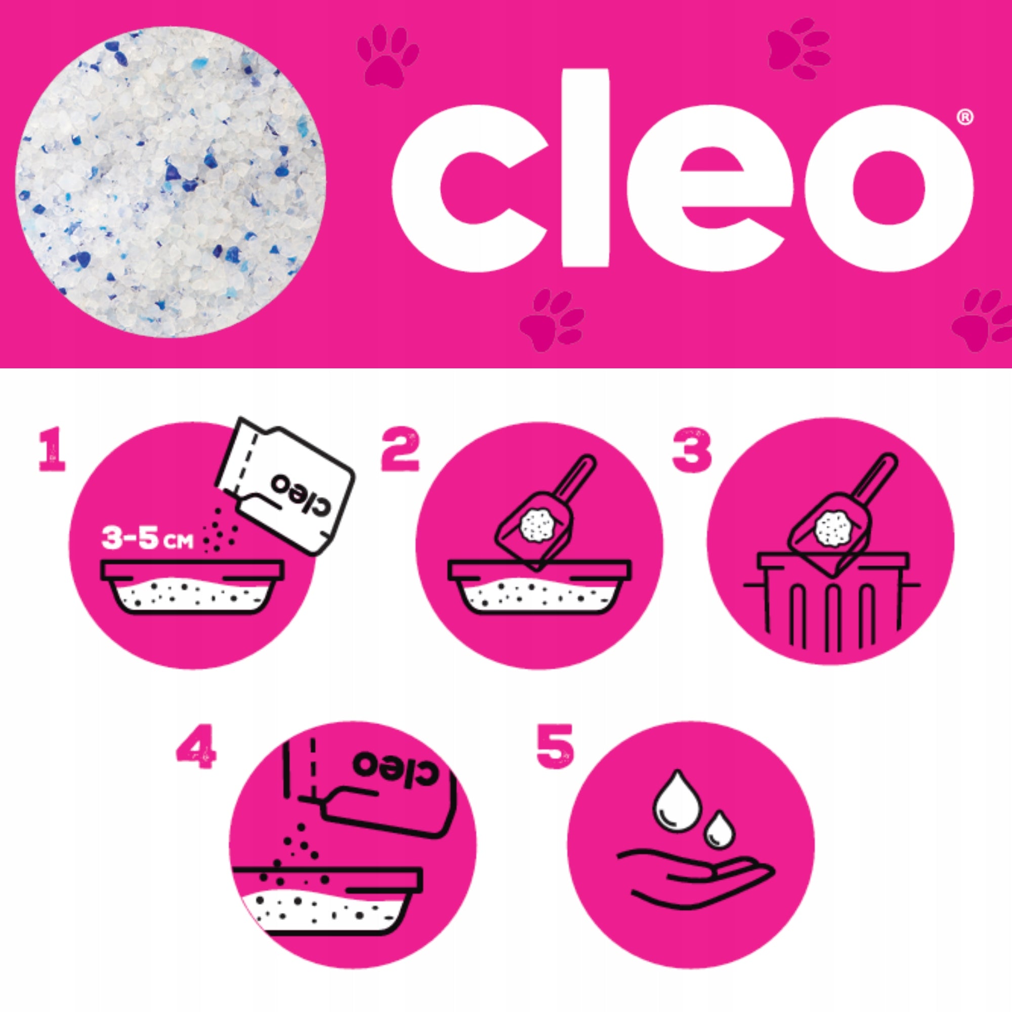 CLEO - Silicone Litter 3,8L Volume 3.8 l