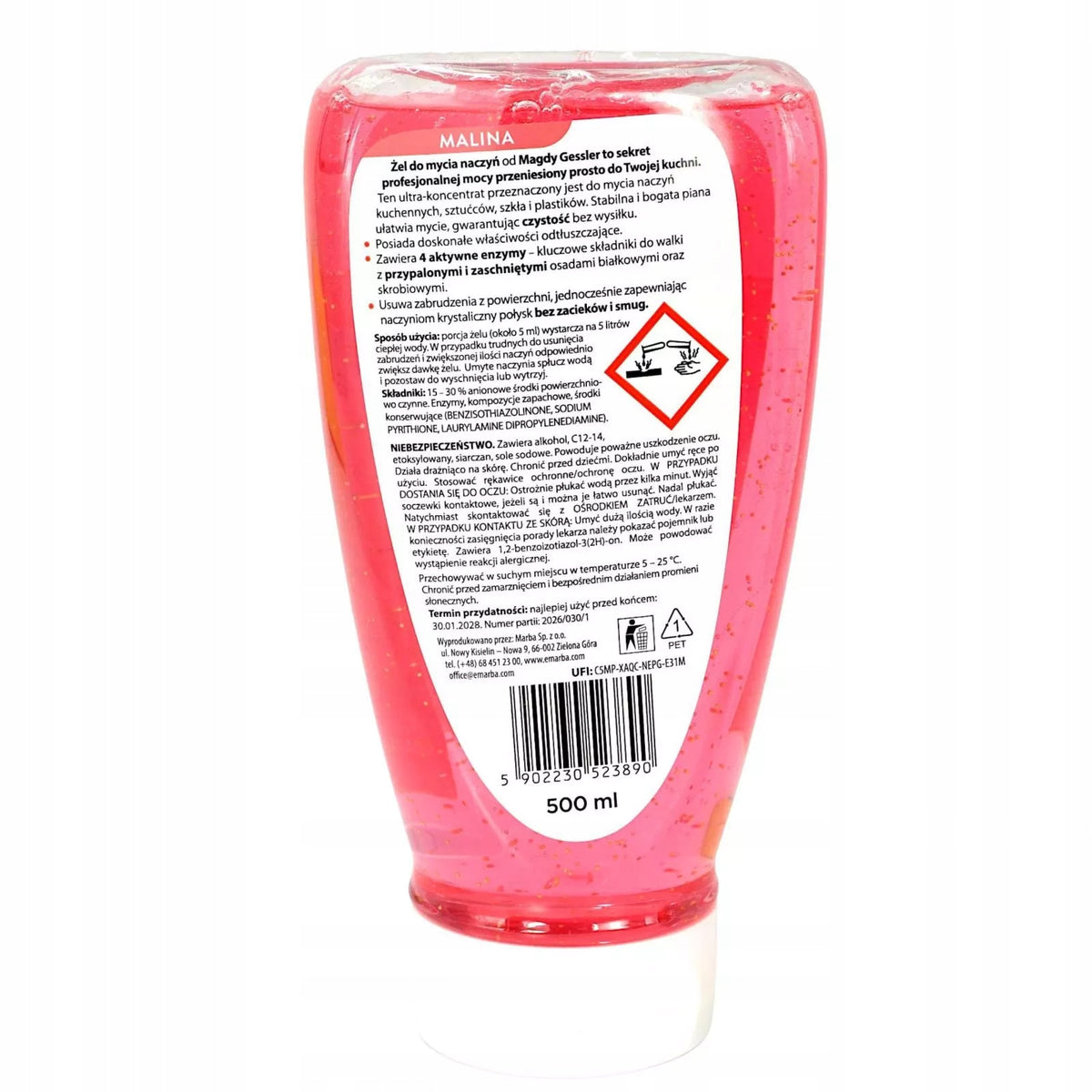CLEOX PROFESSIONAL DISHWASHING GEL 500ML RASPBERRY Trade name other