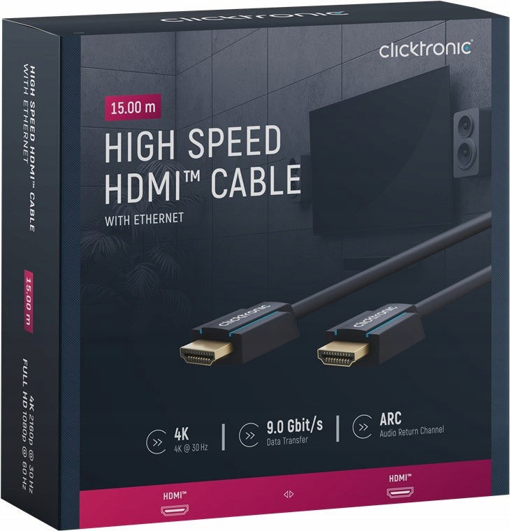 Clicktronic, HDMI, 15 cm