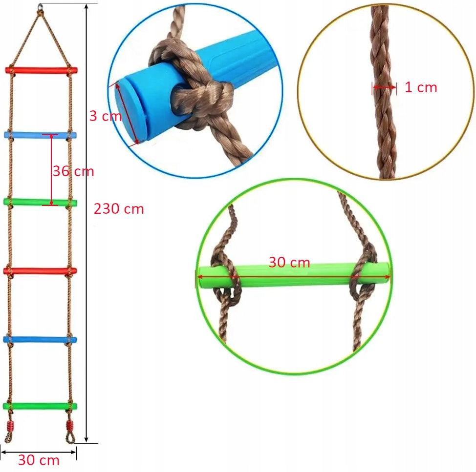 CLIMBING LADDER FOR CHILDREN 230cm Square Toys 6Degrees 60KG Chill&Thrill Manufacturer code DW230