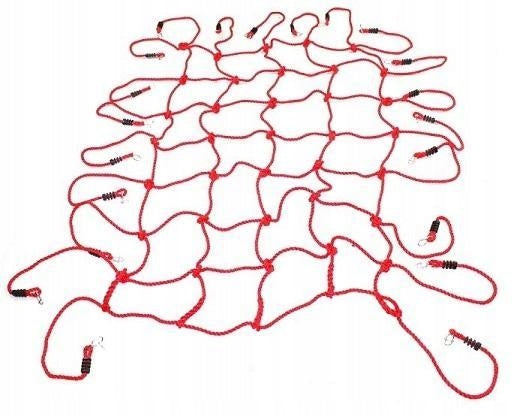 CLIMBING NET 200x150 SQUARE TOYS RED