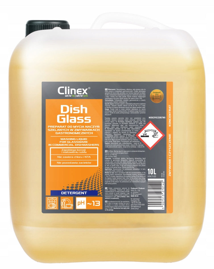 CLINEX DISH GLASS - DISHWASHING LIQUID - 10L